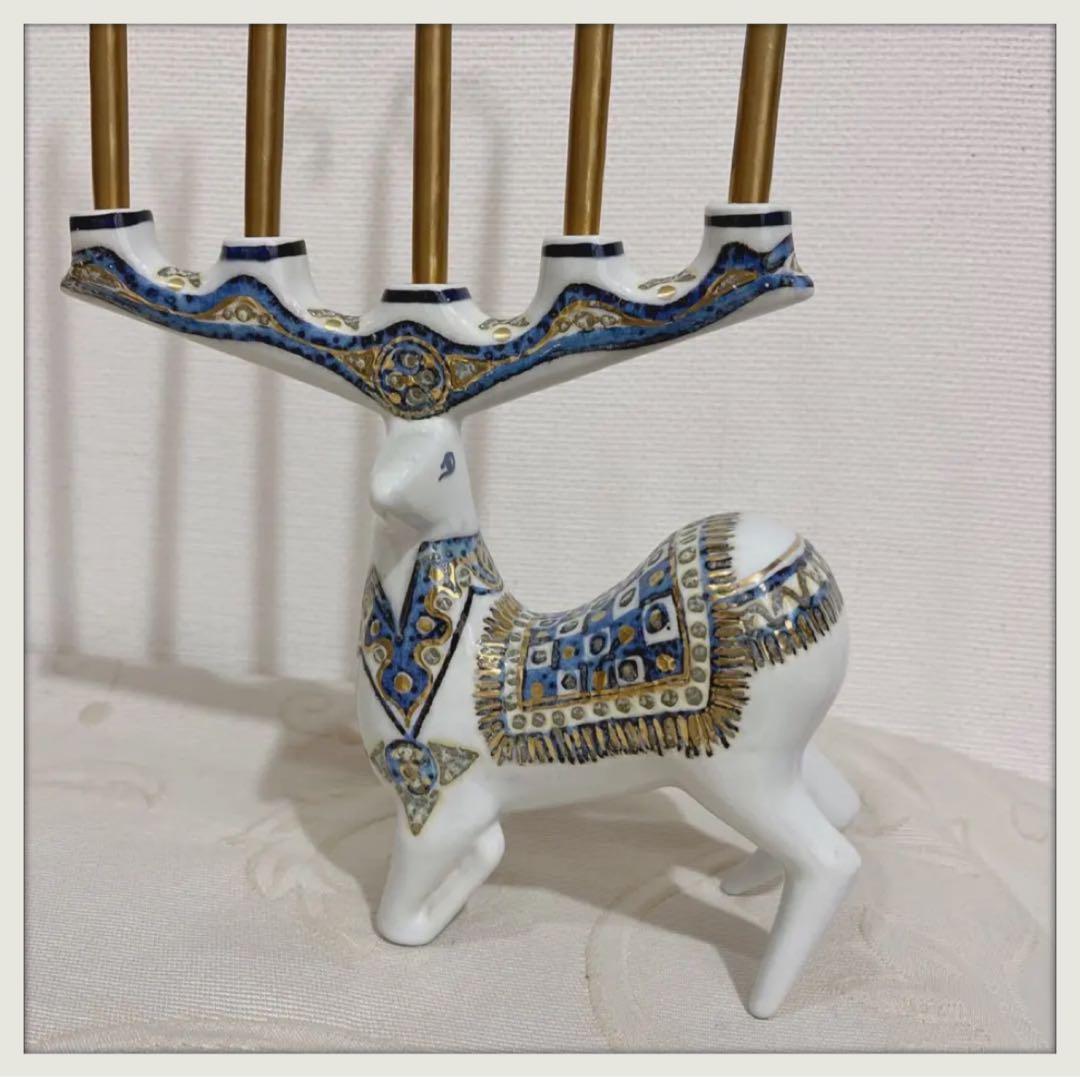 ロイヤルコペンハーゲン　ヴィンテージ　トナカイキャンドルスタンド