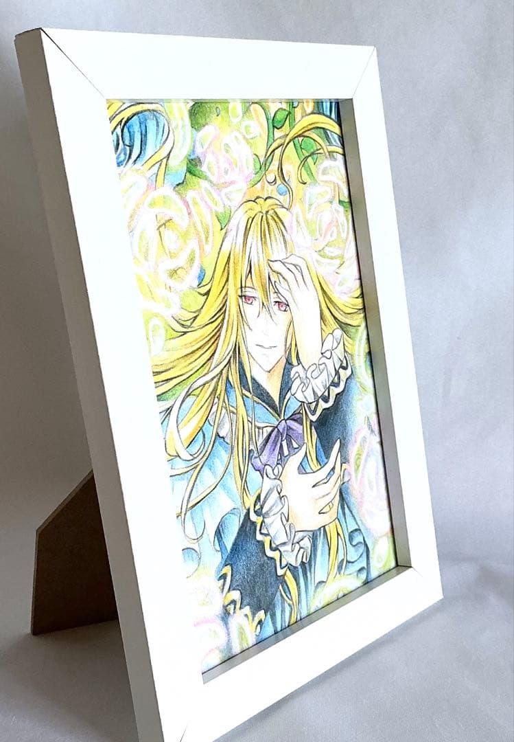 色鉛筆原画「盲赤花」