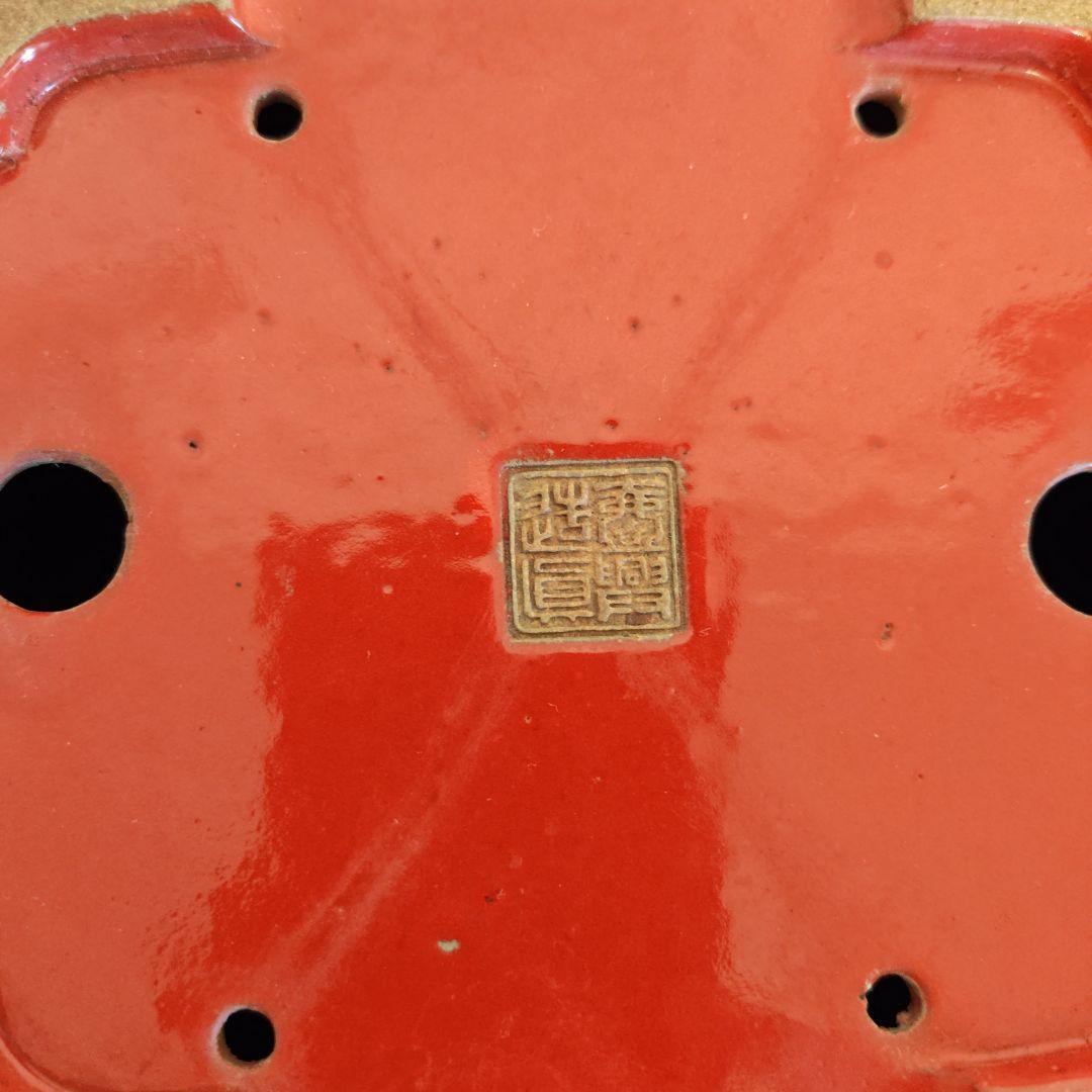 珊瑚　長方形鉢　渡辺一興