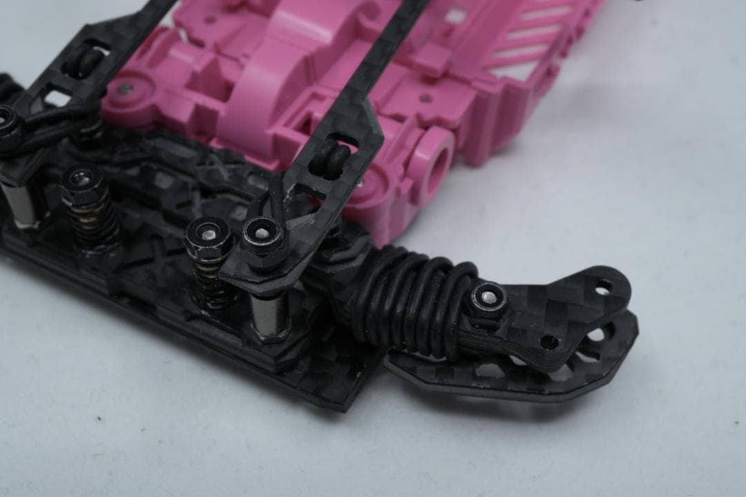 ミニ四駆　CNC精密加工　MSフレキ＋ATアンカーバンパーセット ピンク