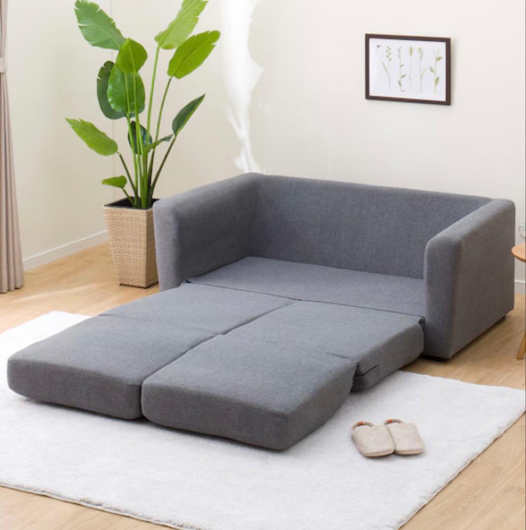 ニトリ布張りソファベッド (フォワードGY)