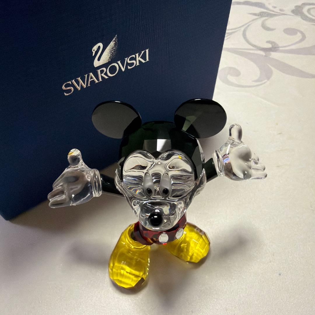 ★希少品★スワロフスキー　ディズニーコレクション　置物　ミッキーマウス　美品