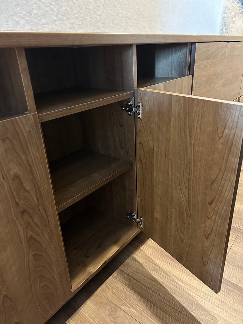 【美品】幅110cm 収納棚 キャビネット サイドボード木製 本棚　組立済
