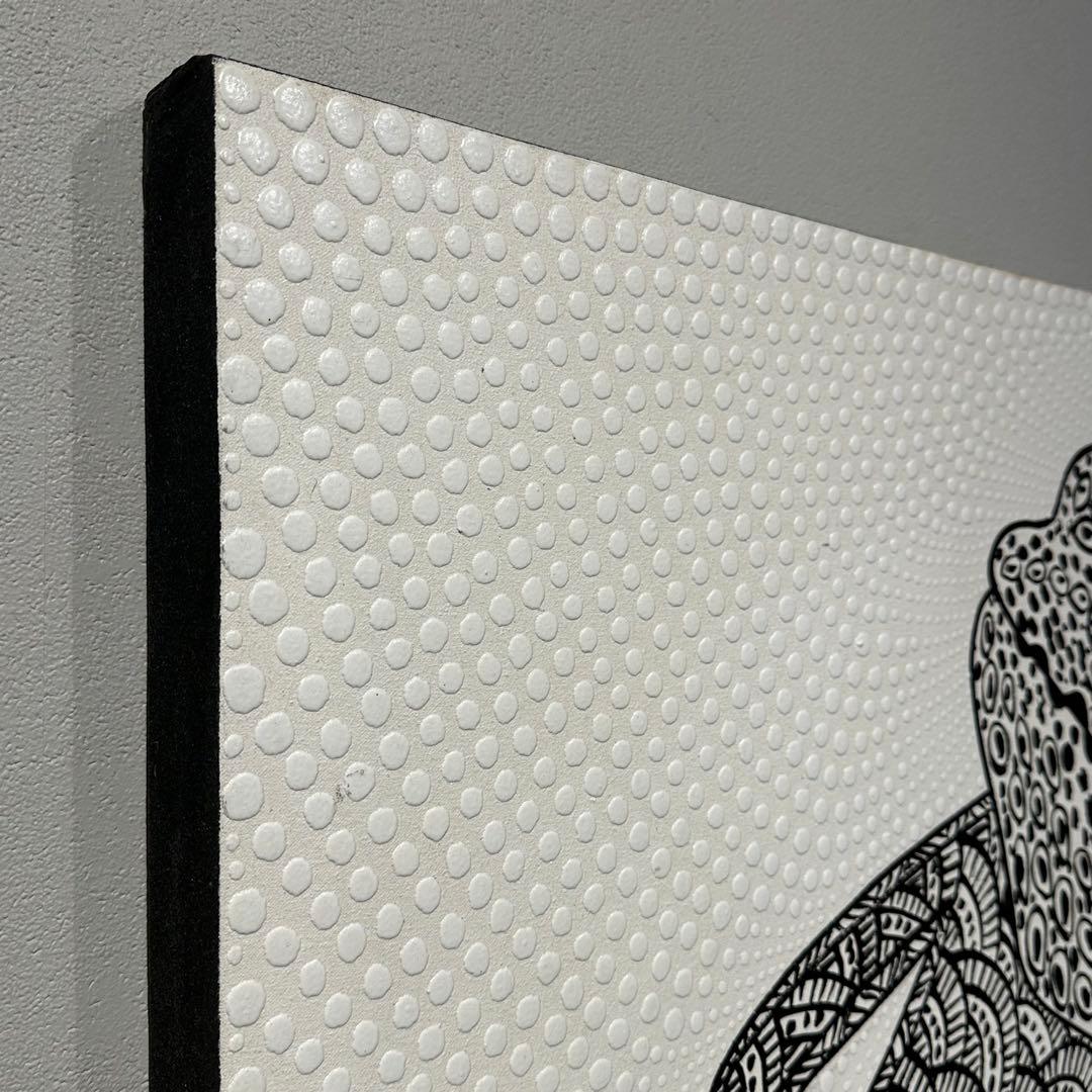 【訳あり】バリ島ドットアート カエル60×80cm通常22,000円がなんと！