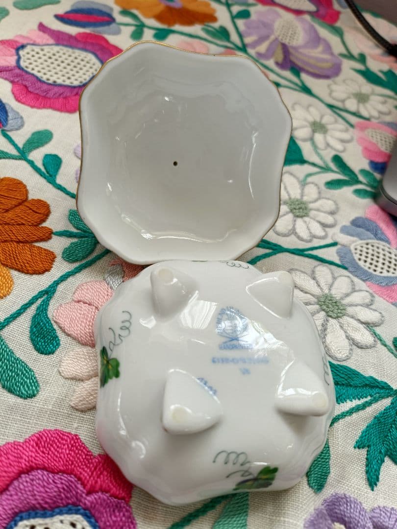 未使用　ヘレンド[ウィーンからくさ] パンダ小筺