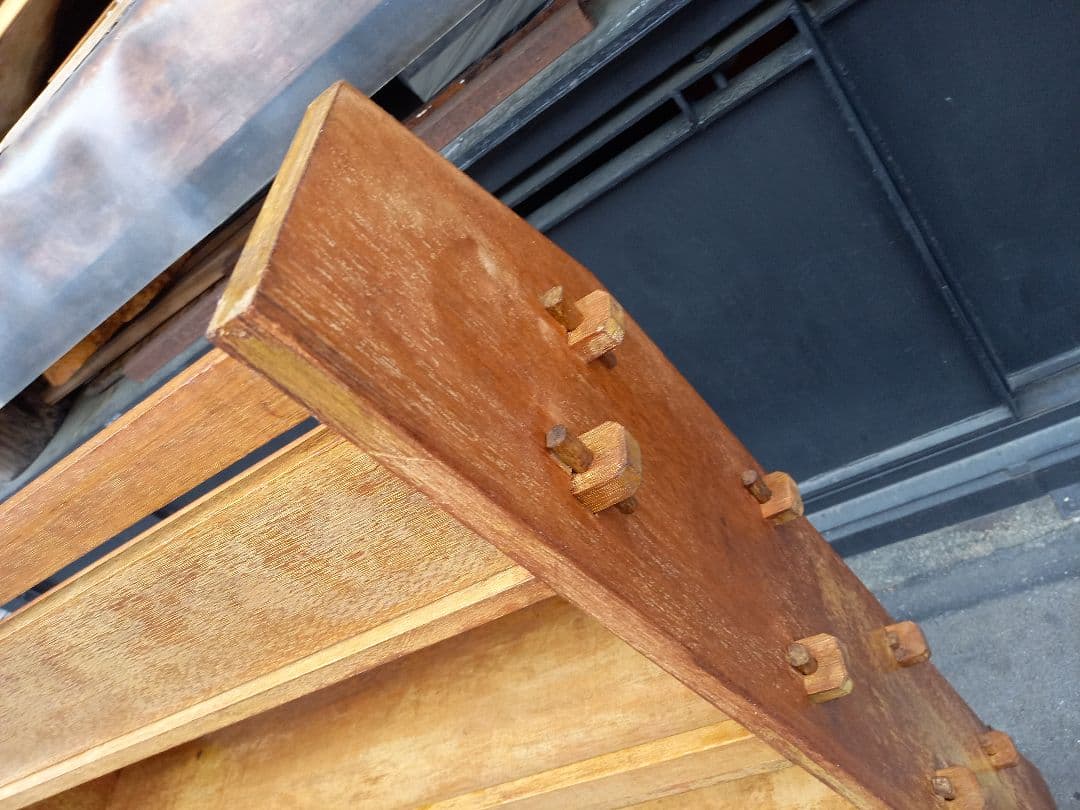 1960's　楔　細工　ウッド　サイド　オープン　ラック　キャビネット　シェルフ