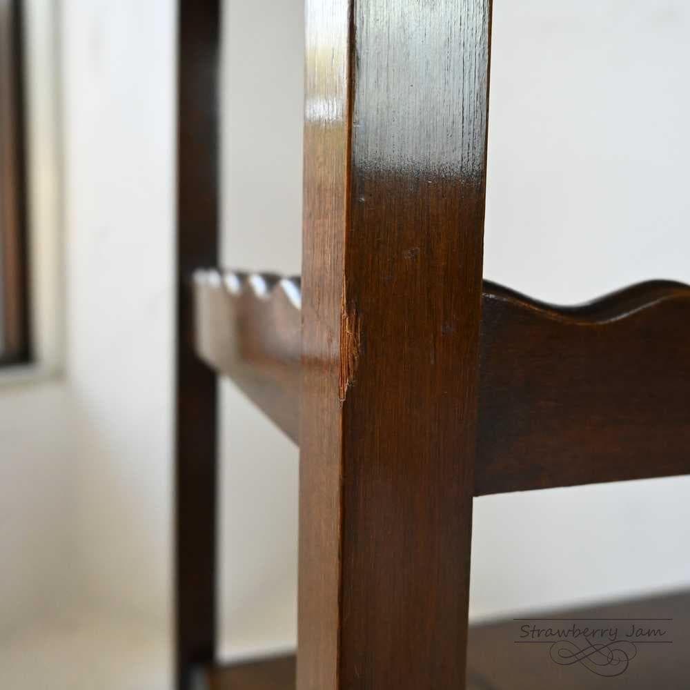 L3501-93 英国アンティーク オーク ワゴン 収納 トローリー イギリス