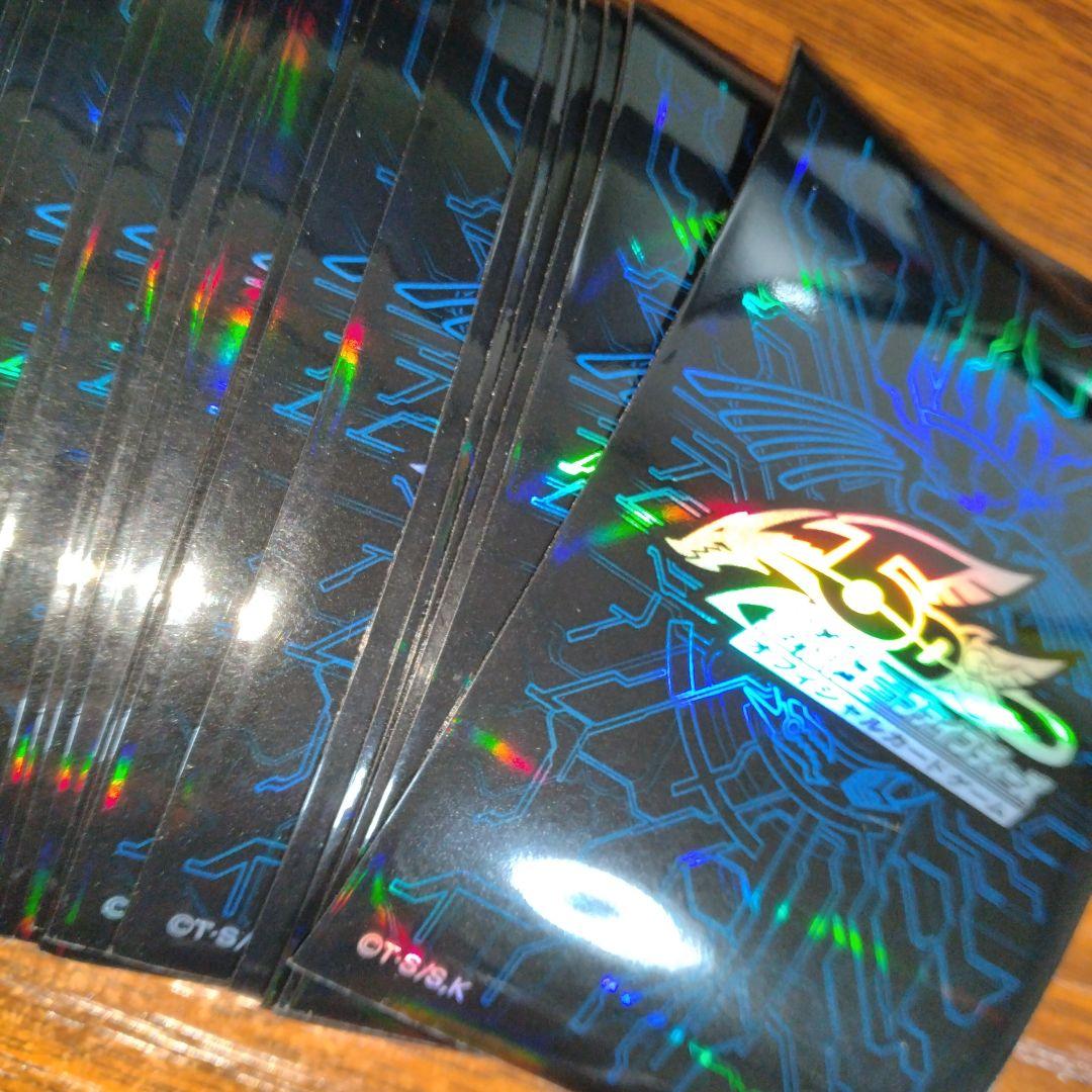遊戯王 5D'sロゴ スリーブ 竜の紋章 青 100枚 中古品