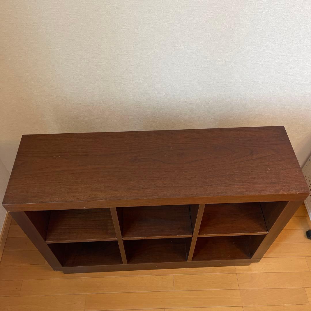 木製オープンシェルフ ダークブラウン 6棚　大塚家具