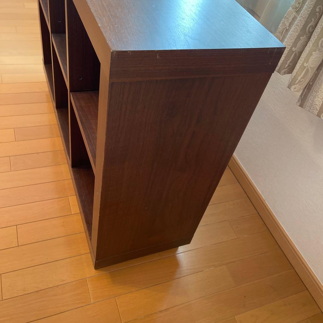 木製オープンシェルフ ダークブラウン 6棚　大塚家具