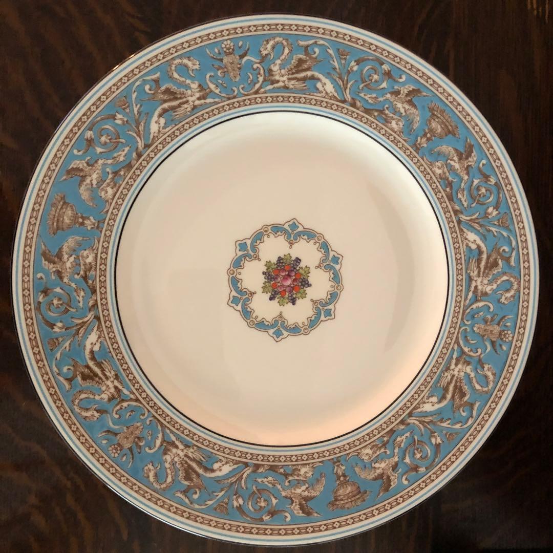 ウェッジウッド　黒壺印フロレンティンターコイズ　ウェッジウッドディナープレート