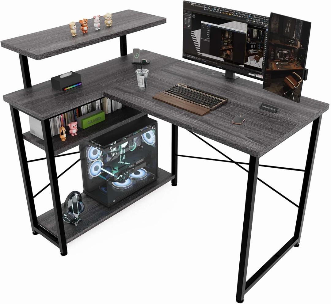 【M3173-109-72】パソコンデスク L字 ゲーミングデスク 幅105㎝