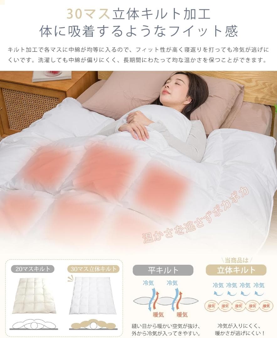 【新品】150×210 シングル2枚セット 羽毛布団 超軽量 肌掛け布団 ふとん