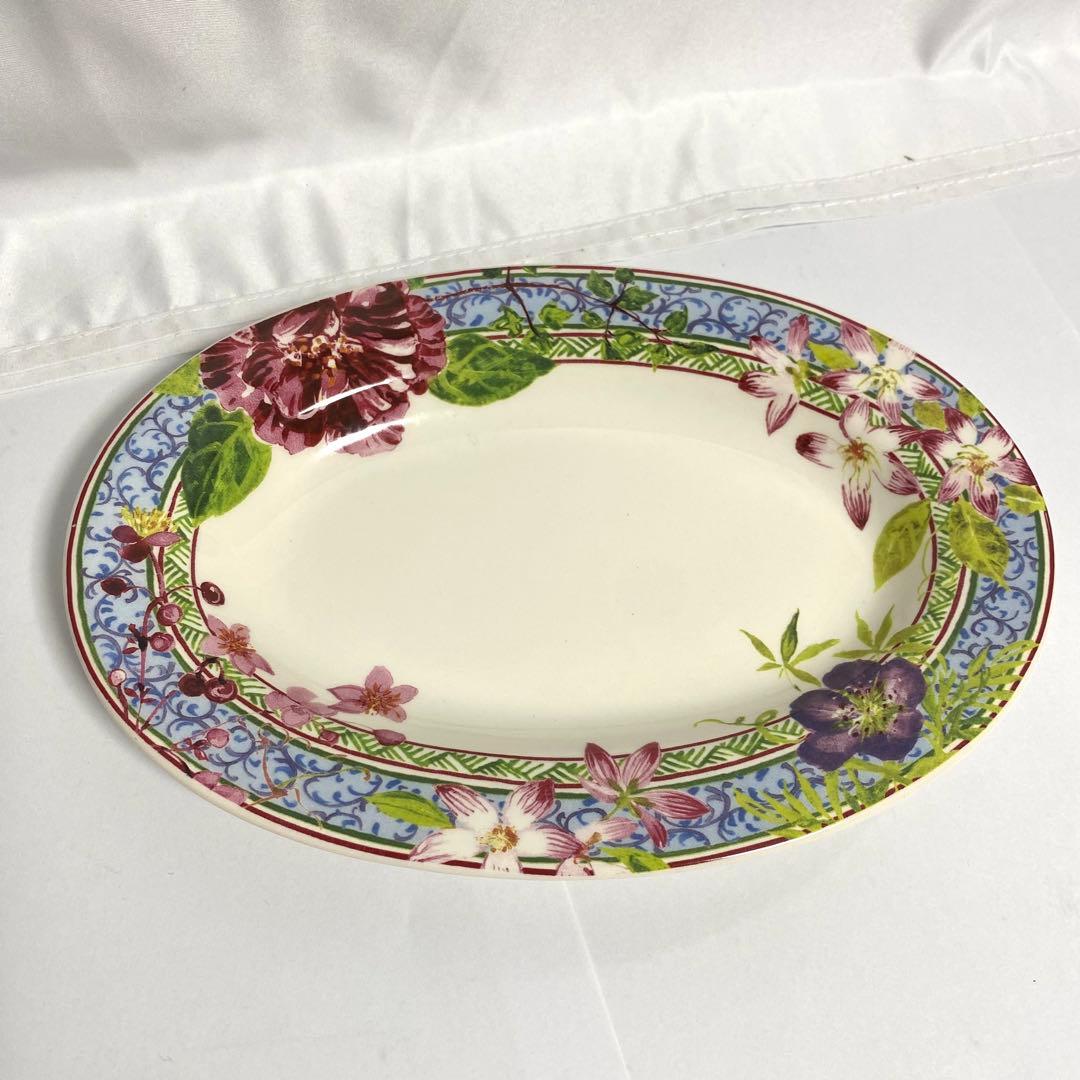 GIEN ミルフルール ディナープレート 大皿 深皿 楕円 4枚