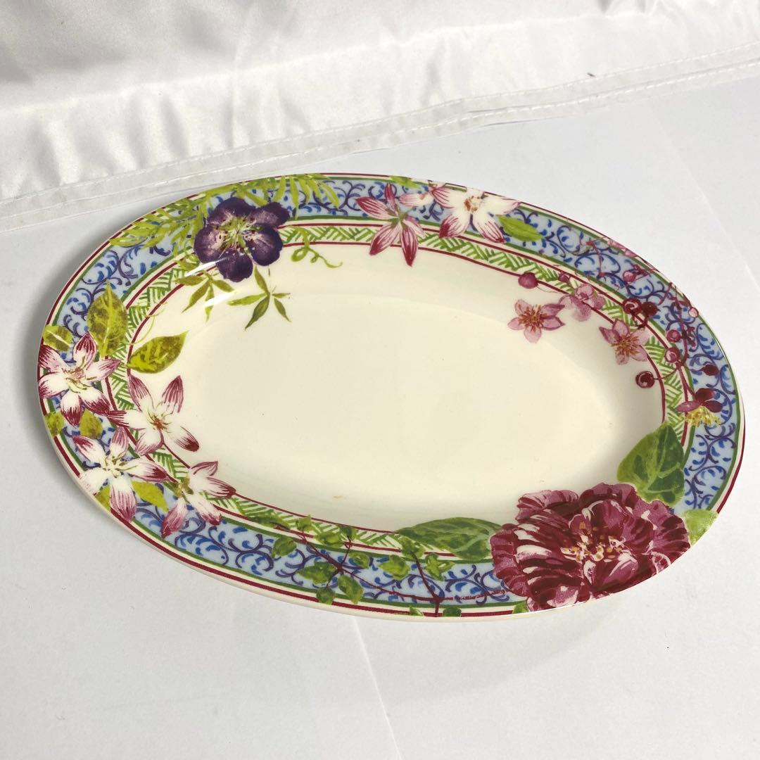 GIEN ミルフルール ディナープレート 大皿 深皿 楕円 4枚