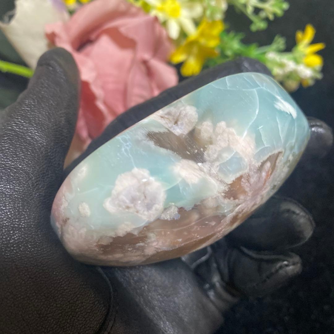 高品質 グリーン桜瑪瑙 ハート 握り石 置き石 sp② - メルカリ