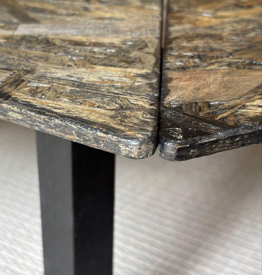 ヘキサテーブル50センターテーブル付き スケルトンブラック塗装