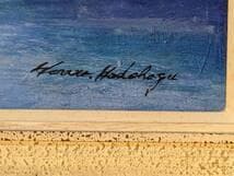 真作】絵画 平野程一 油彩8号 ベニスの想出（運河） 穏やかな午後 X138