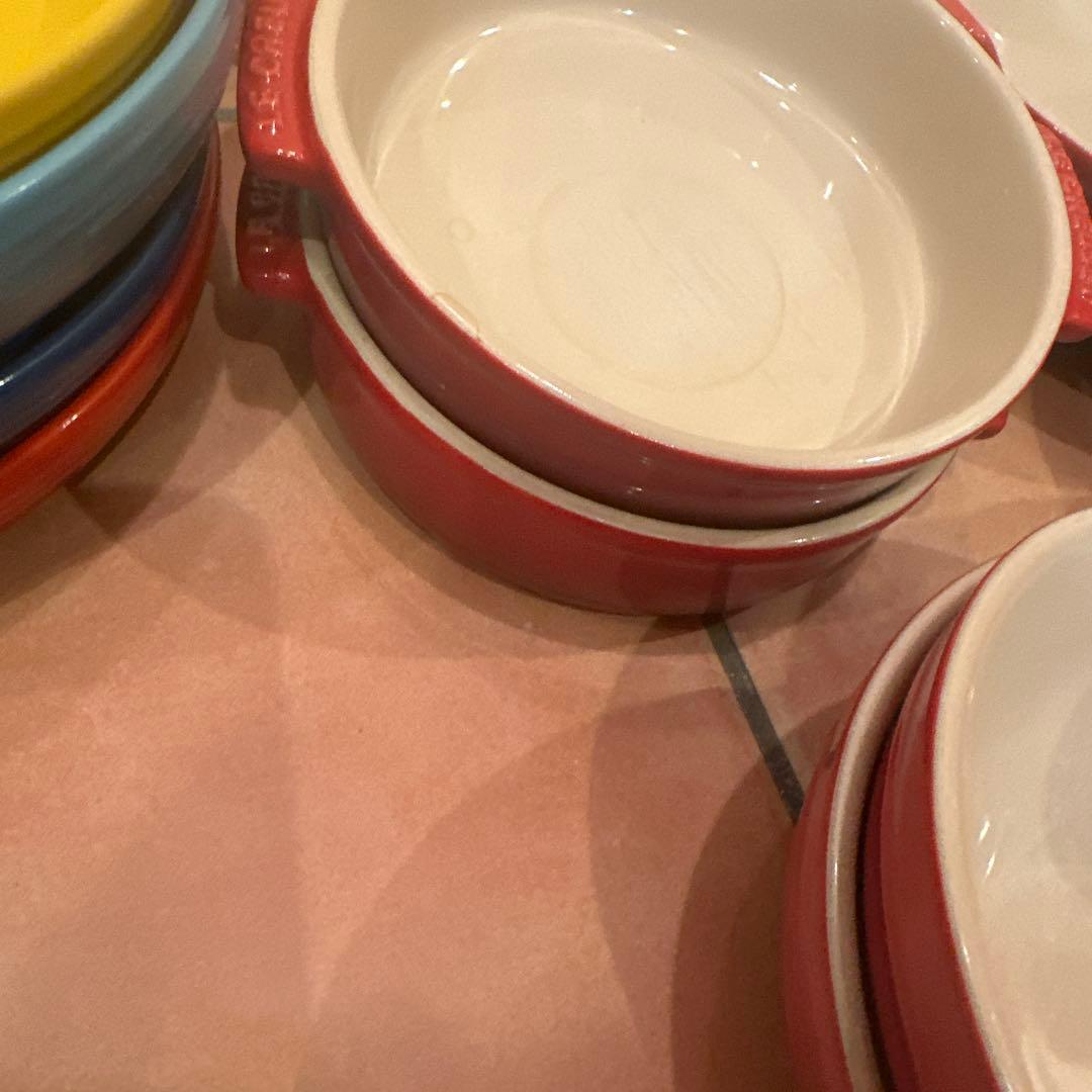 お鍋＋44皿＋お花の2段お菓子入れ　Le Creuset お鍋　食器セット