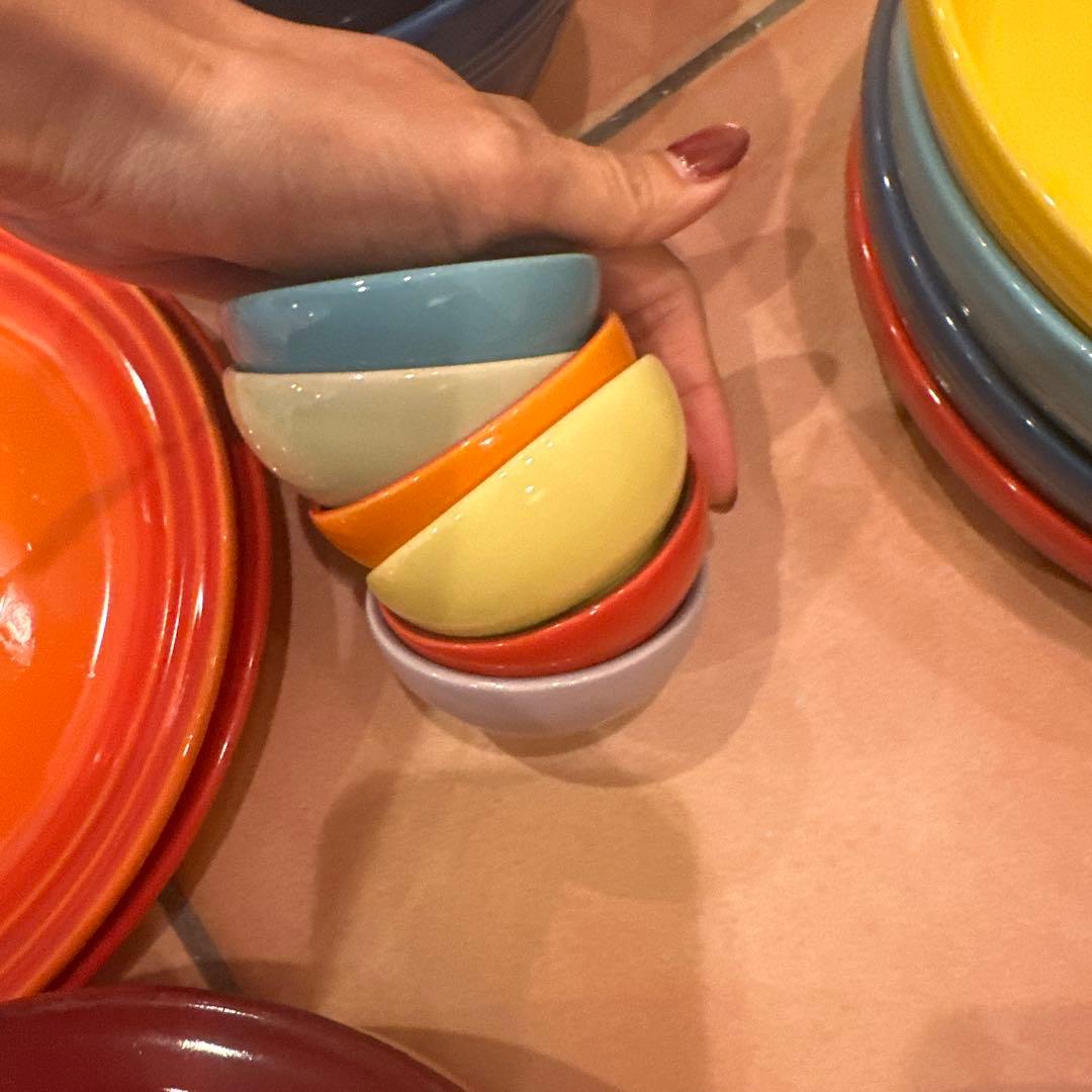 お鍋＋44皿＋お花の2段お菓子入れ　Le Creuset お鍋　食器セット