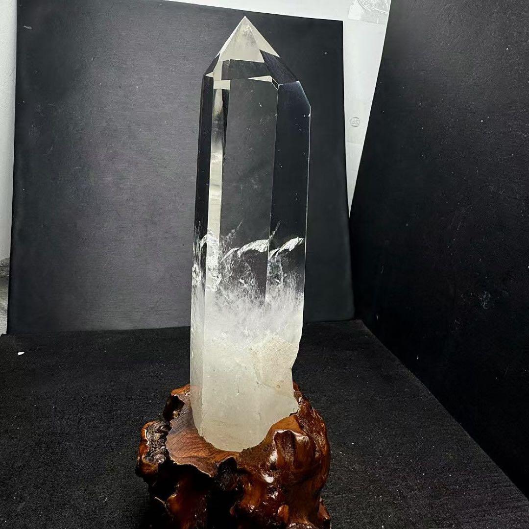 天然石 エンジェルラダーの水晶ポイント　置物YS399G.289