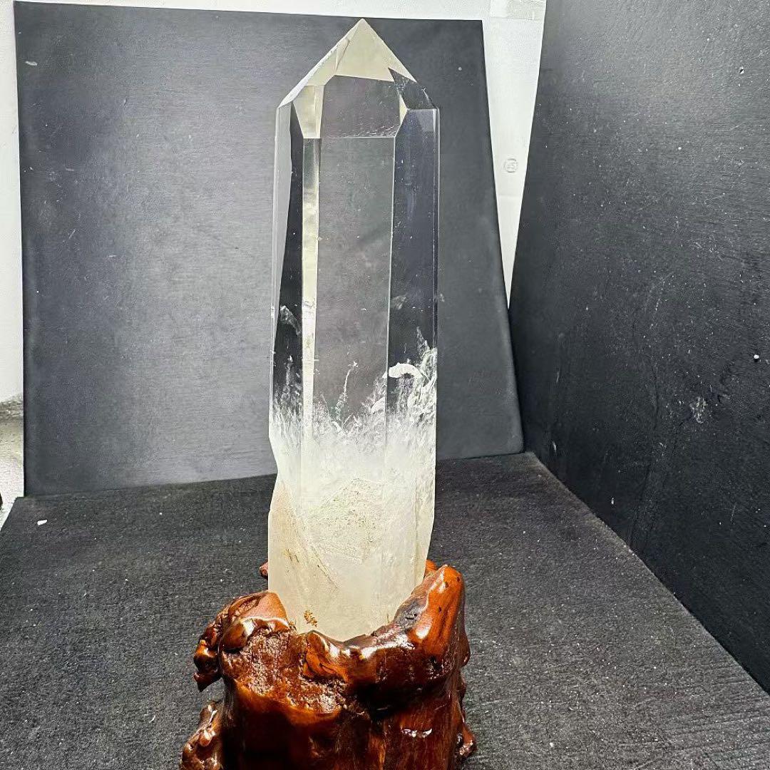 天然石 エンジェルラダーの水晶ポイント　置物YS399G.289