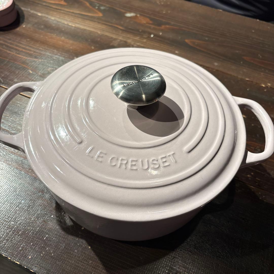 LE CREUSET 両手鍋 4.2L 淡いピンク