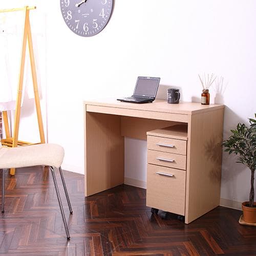 《新品・送料無料》シンプルデスク 幅90cm ナチュラル