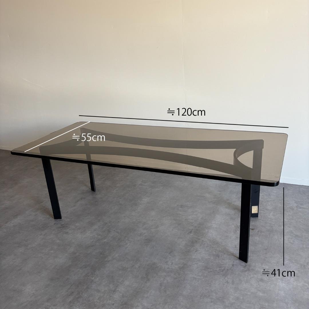 ヴィンテージ　ガラストップ　センターテーブル