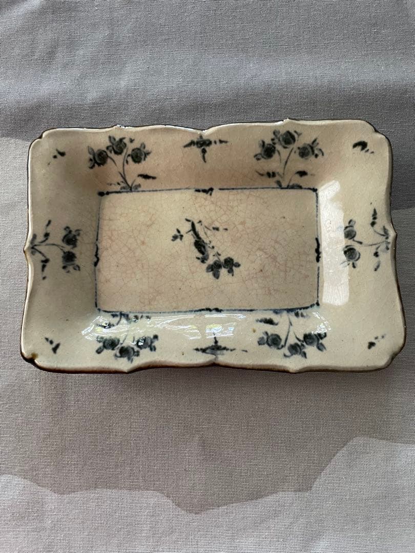 藤田佳三 染付輪花長方皿 作家 器 皿 - メルカリ