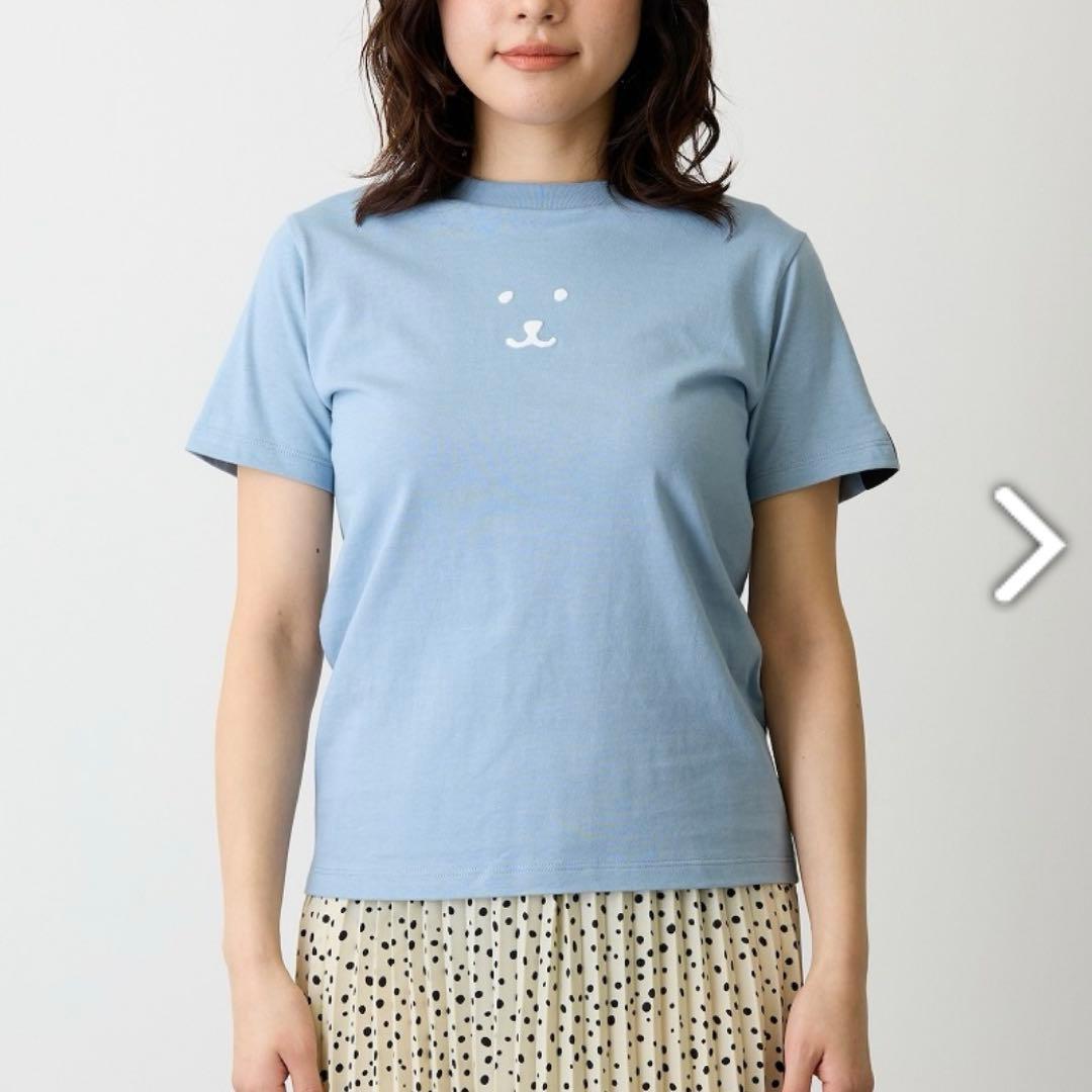 ナガノマーケット ソウル ナガノのくま Tシャツ ブルーグレー Lサイズ