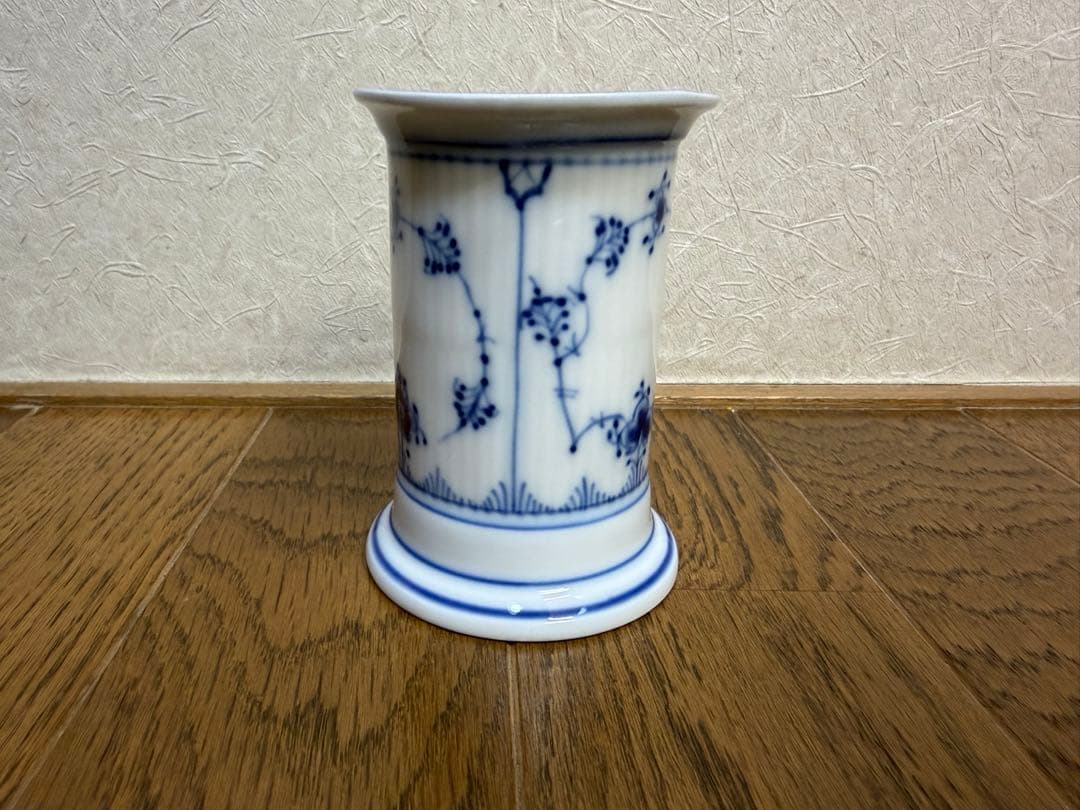 送料込希少　ロイヤルコペンハーゲン　ブルーフルーテッド美品ペン立て　花瓶小物入れ