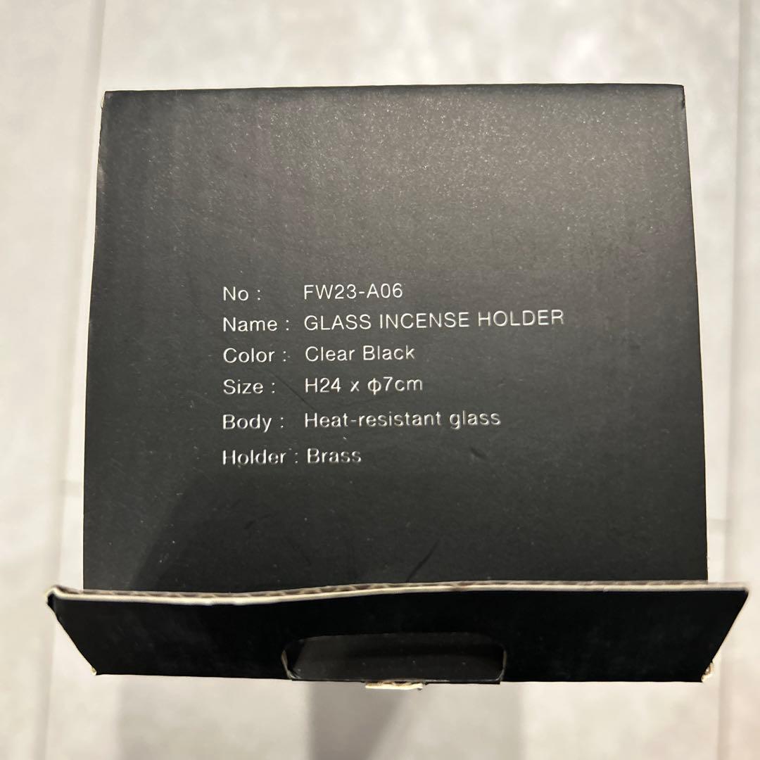 TIGHTBOOTH GLASS INCENSE HOLDER BLACK お香