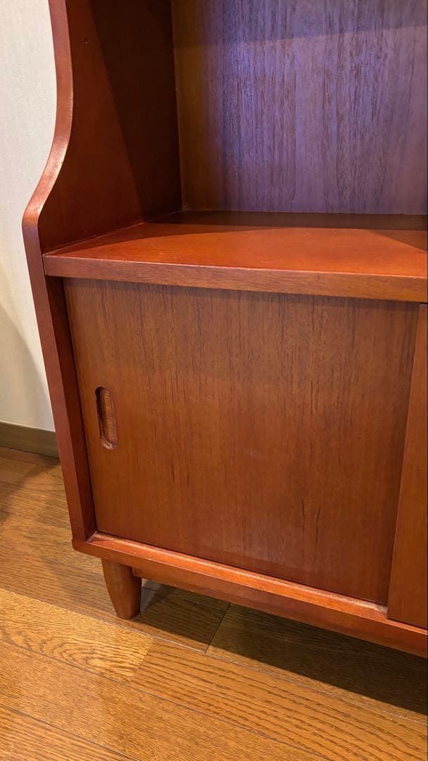 【送料込み】北欧 ヴィンテージ ブックシェルフ 本棚 チーク 160cm