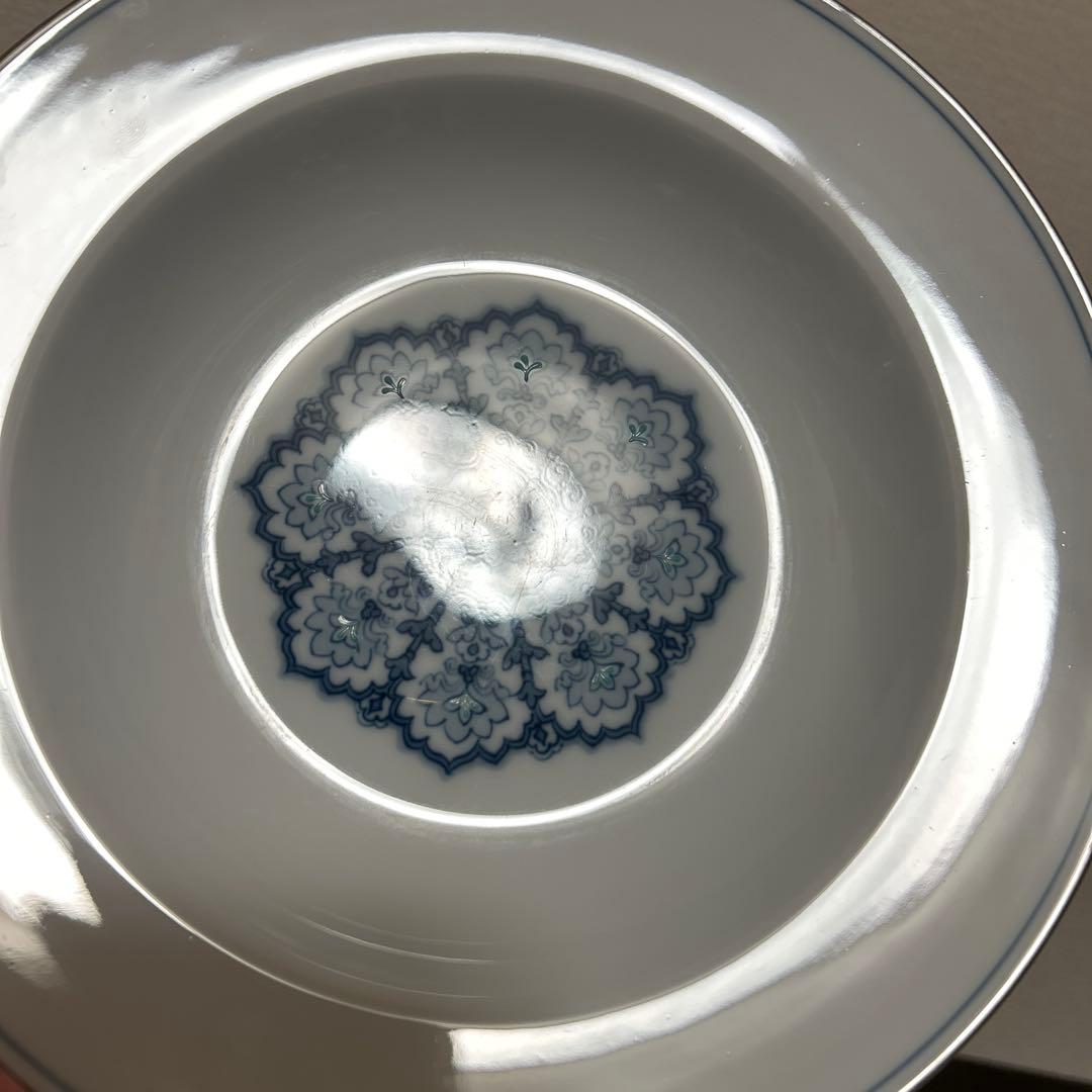 大倉陶園　呉須正倉院　スーププレート　ディナープレート　プラチナ彩