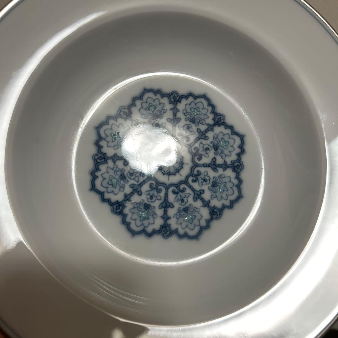 大倉陶園　呉須正倉院　スーププレート　ディナープレート　プラチナ彩