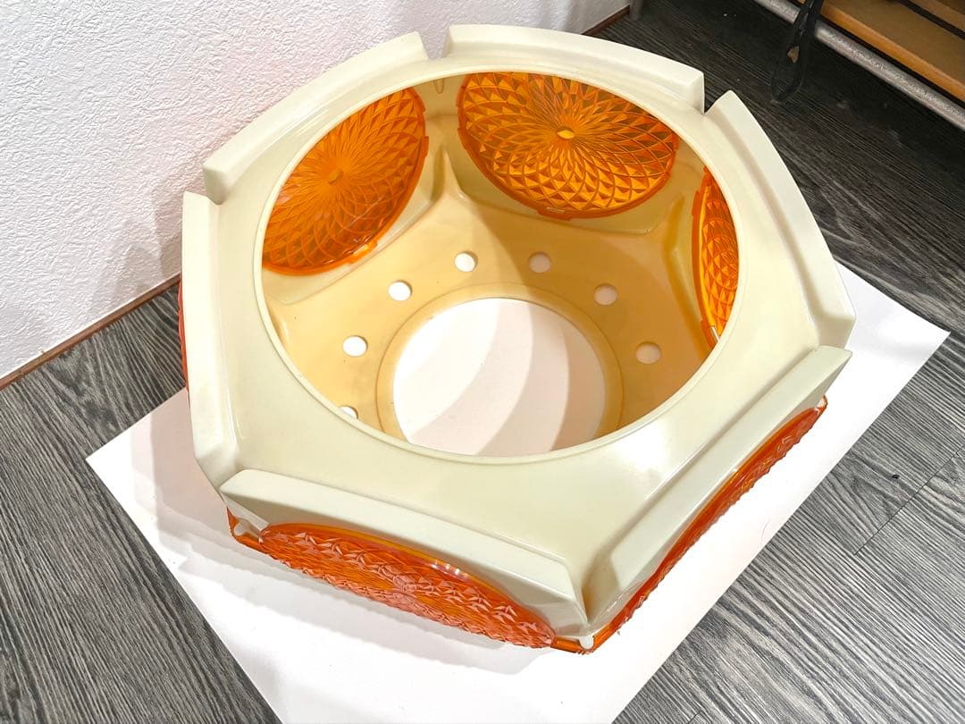 昭和レトロ シーリングライト 松下電工 ナショナル 天井照明 オレンジ