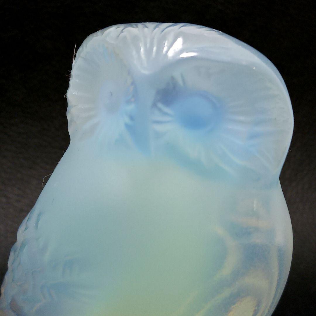 Y1963-2 ラリック フクロウ 梟 オパールセント 置物 箱付 ten - メルカリ