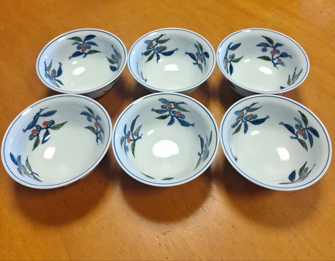 現行品 未使用 源右衛門 染錦茘枝文 取鉢 6客 - メルカリ