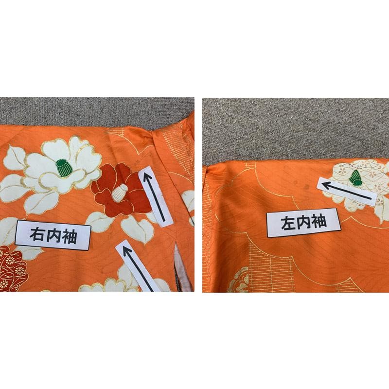 511ag18■七五三 七歳 女児 着物&丸帯 帯揚げ&帯締め&しごき■良好