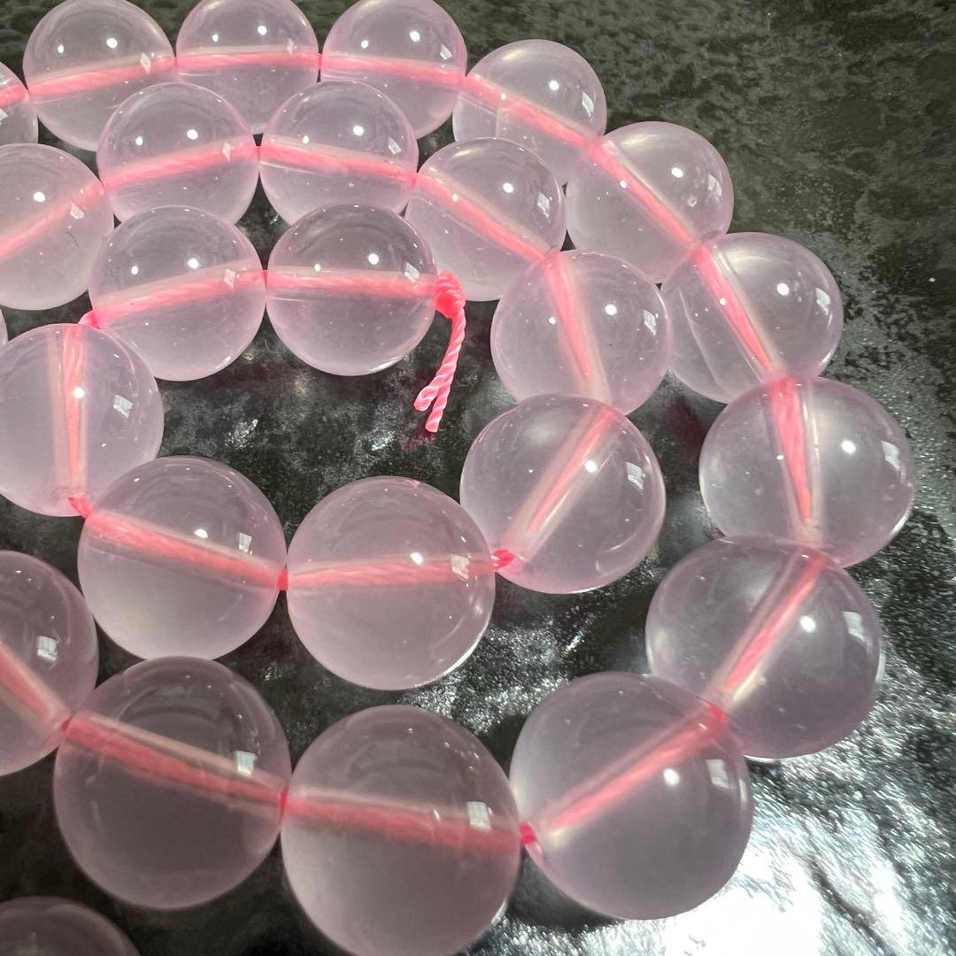 「C0603」高品質　アイスローズクォーツ 12mm 1連