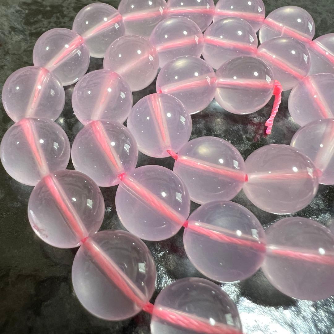 「C0603」高品質　アイスローズクォーツ 12mm 1連