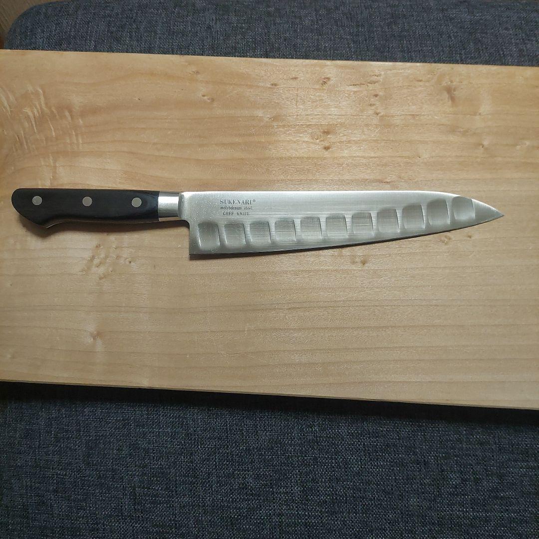 祐成　モリブデン鋼牛刀　ディンプル加工240ミリ