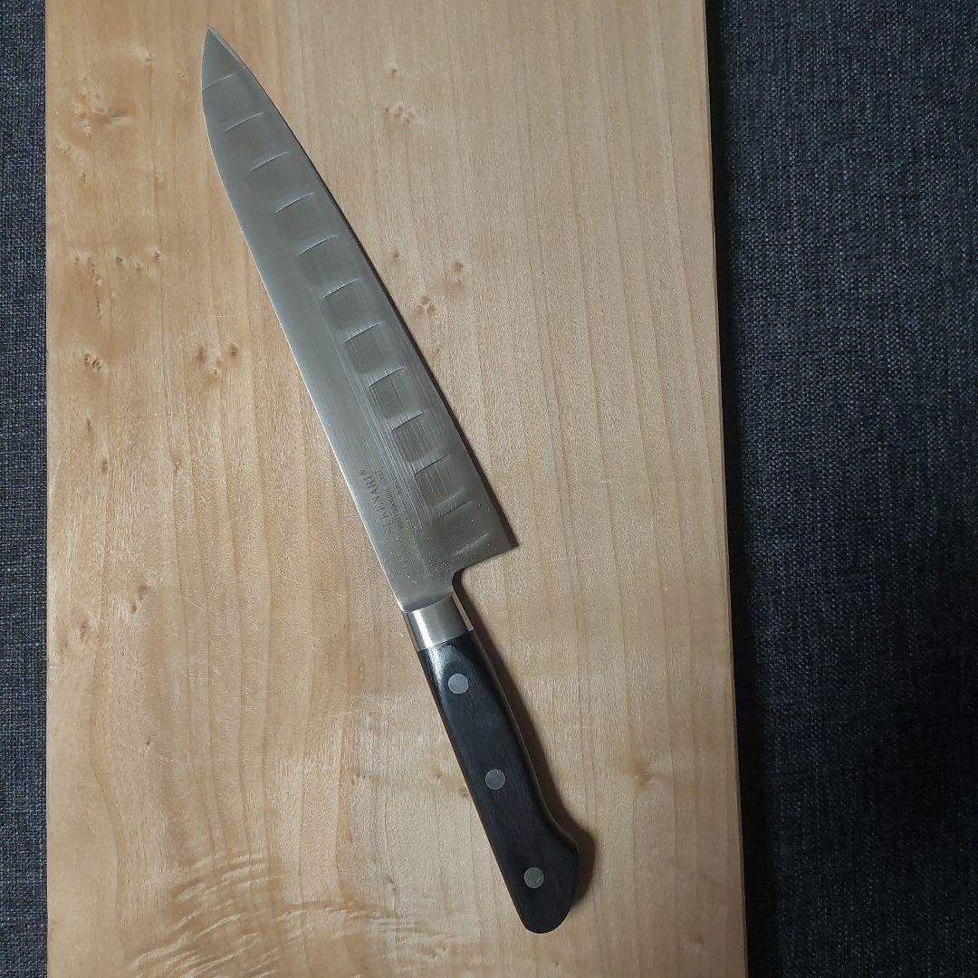 祐成　モリブデン鋼牛刀　ディンプル加工240ミリ