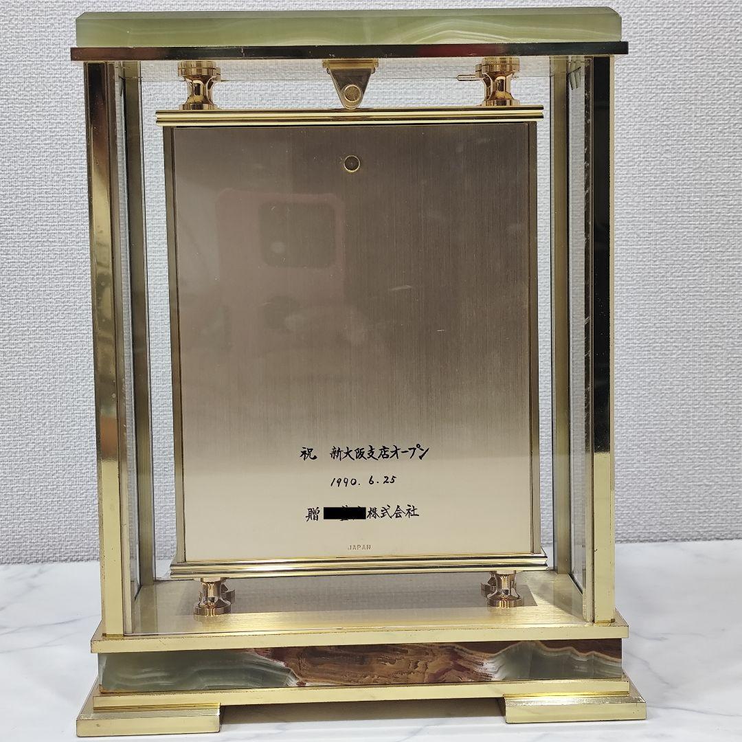 超激レア SEIKO 置時計 デコール AZ826G オニキス 大理石 最高級