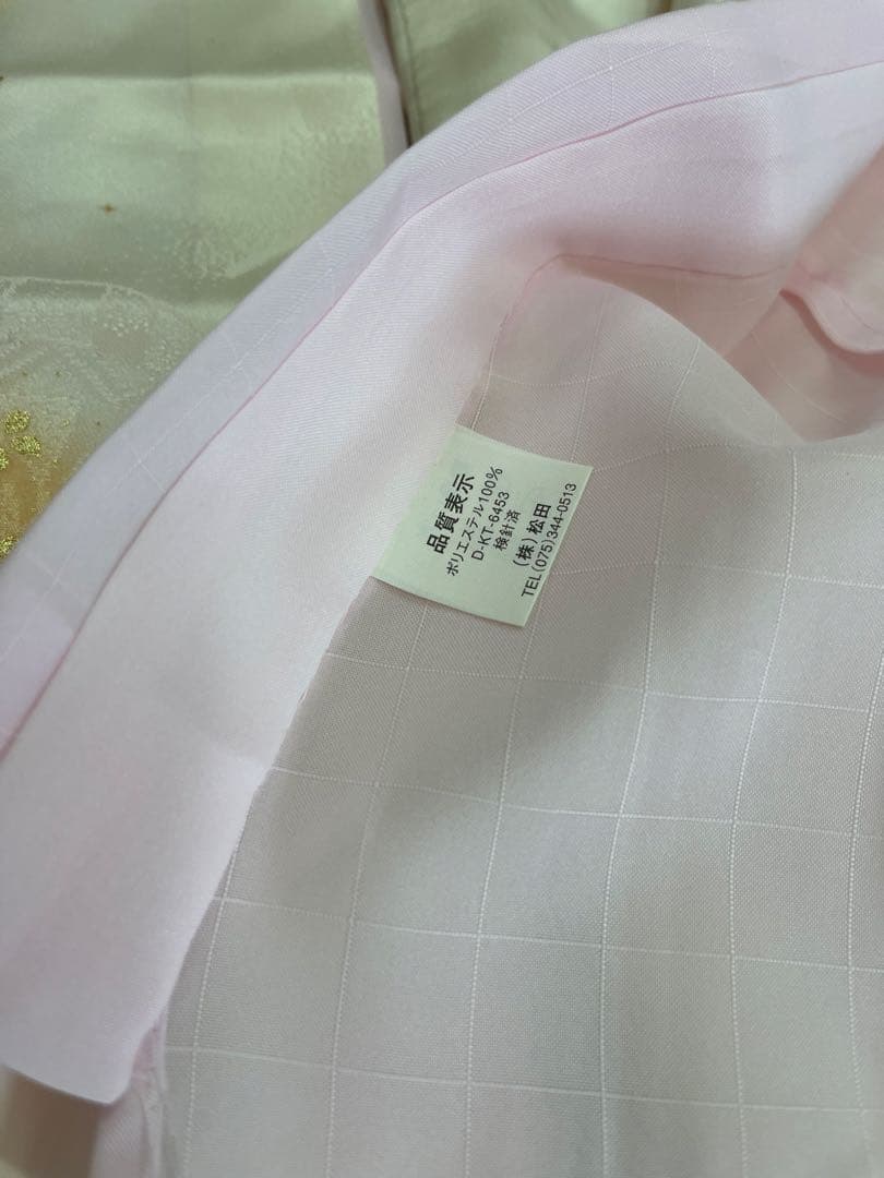 新品★七五三　きものと長襦袢　2点　四つ身　正絹（表地のみ）　C08