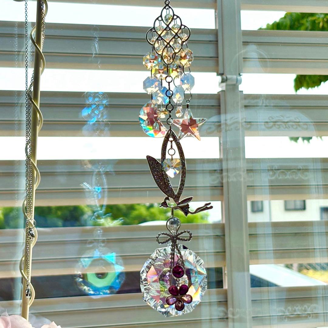 ブルーAB✩.*˚SWAROVSKIサンキャッチャー