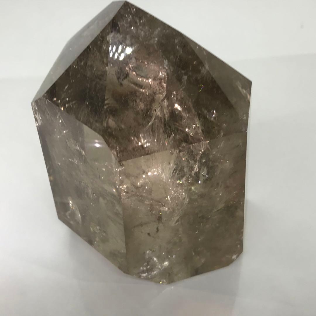 ★天然石★スモーキー虹入りポイント★パワーストーン★透明感がありレインボーも綺麗