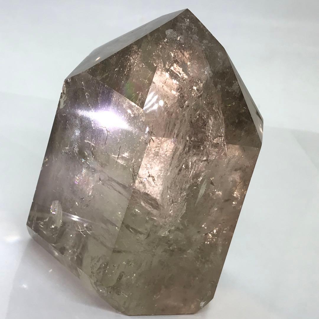 ★天然石★スモーキー虹入りポイント★パワーストーン★透明感がありレインボーも綺麗