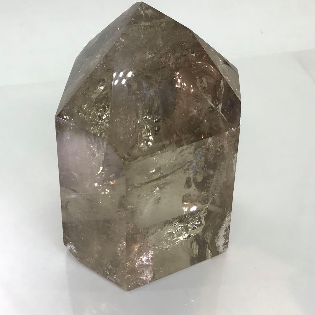 ★天然石★スモーキー虹入りポイント★パワーストーン★透明感がありレインボーも綺麗